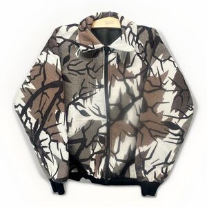 Vtg XXL Predator Camouflage Jacket Mens Large Brown Camo Made USA Hunting 90s